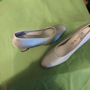 silver pumps